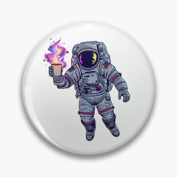 Item preview, Astronaut with coffee mug designed and sold by shoscha.