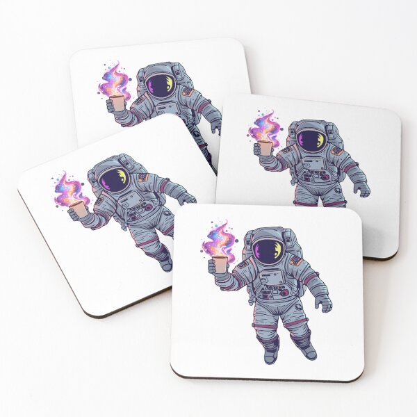 Item preview, Astronaut with coffee mug designed and sold by shoscha.