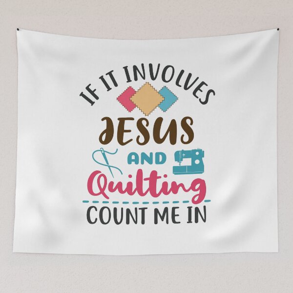 Item preview, If It Involves Jesus and Quilting Count Me In designed and sold by jaygo.