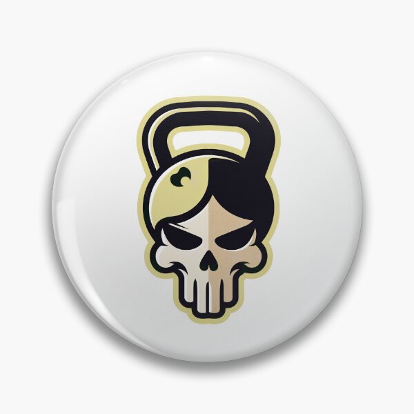 Item preview, Minimal Skull Kettlebell Sticker – Strong Fitness Symbol Clean Vector Design designed and sold by Timegraf.