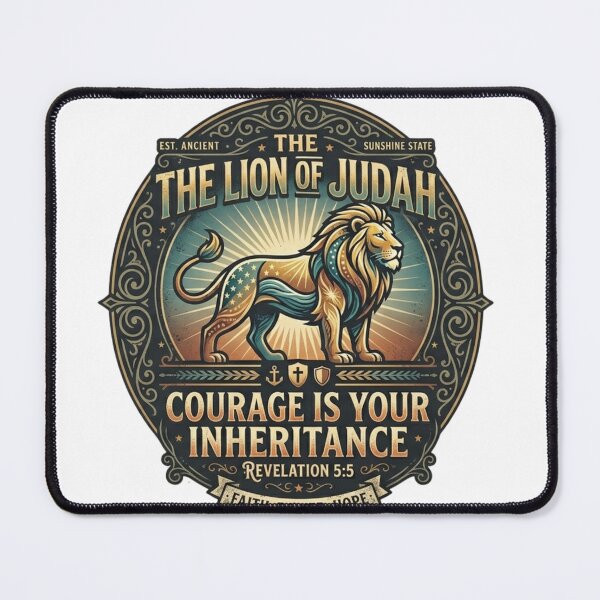 Item preview, Lion of Judah Revelation 5:5 Biblical Courage Vintage Shield designed and sold by Wear Sculpt.