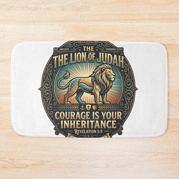 Item preview, Lion of Judah Revelation 5:5 Biblical Courage Vintage Shield designed and sold by Wear Sculpt.