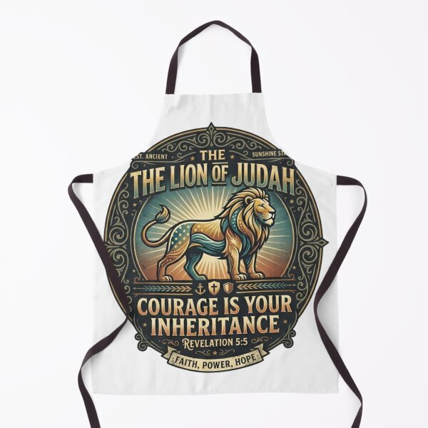 Item preview, Lion of Judah Revelation 5:5 Biblical Courage Vintage Shield designed and sold by Wear Sculpt.