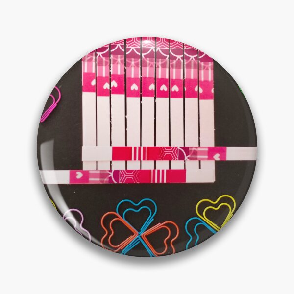 Item preview, Pink stripes and paperclip hearts designed and sold by ForestandShadow.