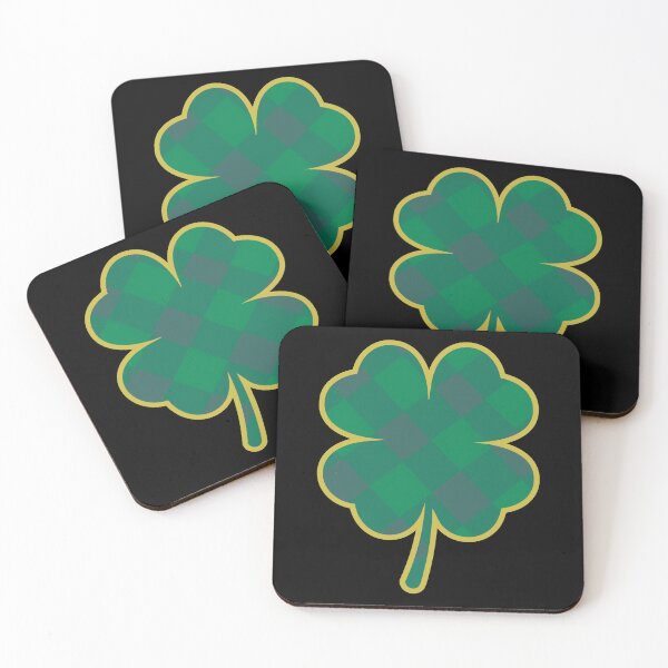 Item preview, Lucky Clovers Green Plaid designed and sold by MerchEtch.