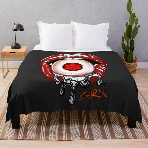 Item preview, Red Lips Eyeball Surreal Streetwear Art designed and sold by Runnada.