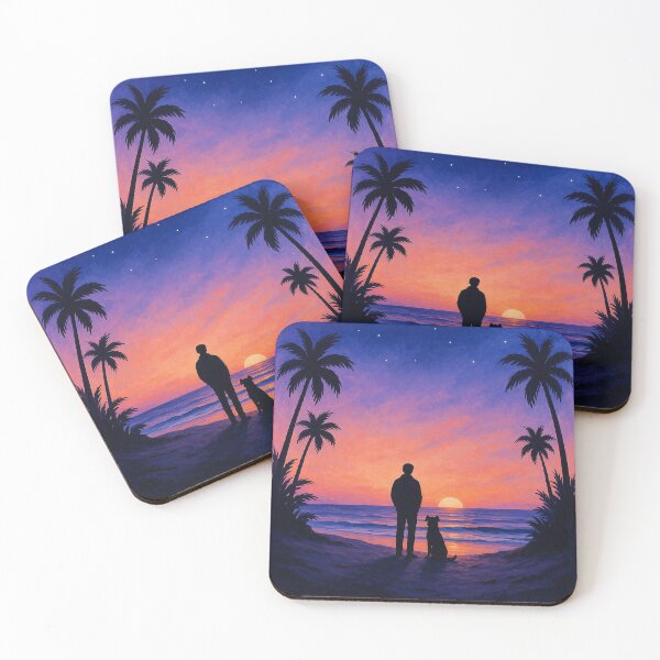 Item preview, Man and Dog on Sunset Watch designed and sold by alw951.