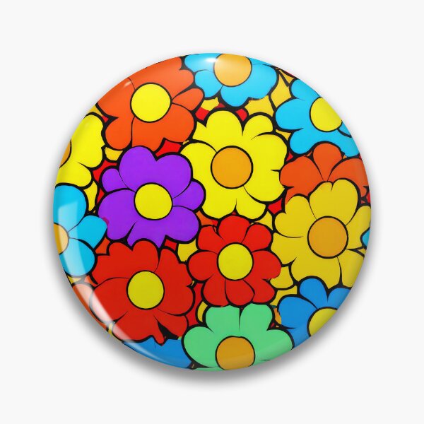 Item preview, Retro 1960's Hippie Colorful Vibrant Floral Art Designs designed and sold by DEC02.