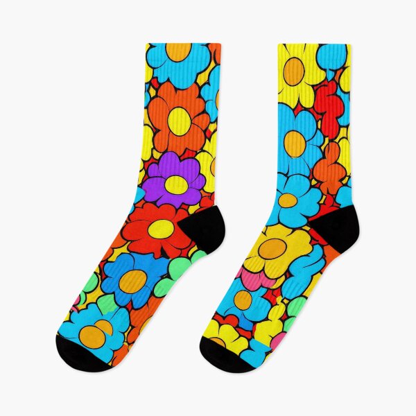 Item preview, Retro 1960's Hippie Colorful Vibrant Floral Art Designs designed and sold by DEC02.