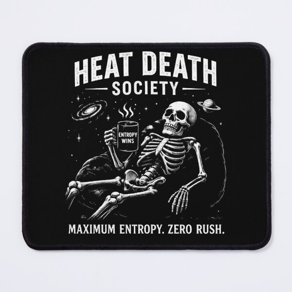 Item preview, Heat Death Society Shirt, Entropy Wins, Maximum Entropy Zero Rush, Physics Humor, Science Meme T-Shirt, Dark Academia Tee designed and sold by RollFuzzy.