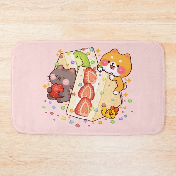 Item preview, Sweet Strawberry Kiwi Sandwich with Cute Animal Friends designed and sold by NasDoodleArt.
