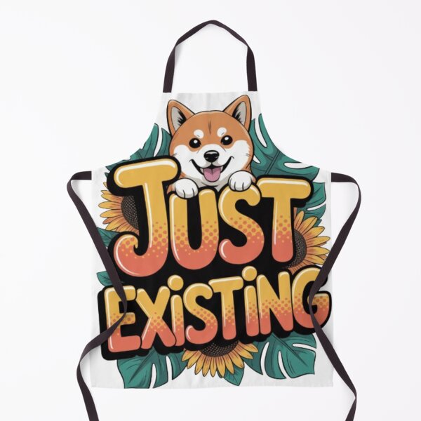 Item preview, Just Existing – Cute Shiba Inu Comic Style Tee designed and sold by NewUSShop.