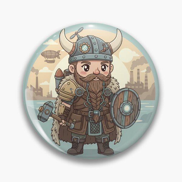Item preview, Kawaii Steampunk Viking - Cute Chibi Warrior / Adorable Viking designed and sold by JohnWar.