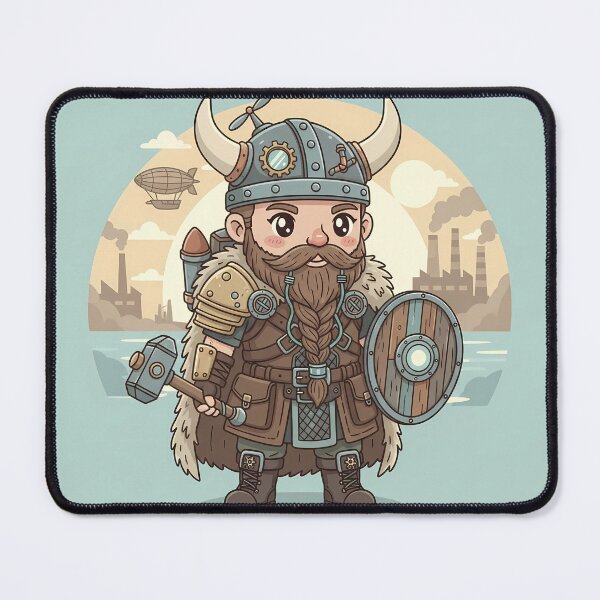 Item preview, Kawaii Steampunk Viking - Cute Chibi Warrior / Adorable Viking designed and sold by JohnWar.