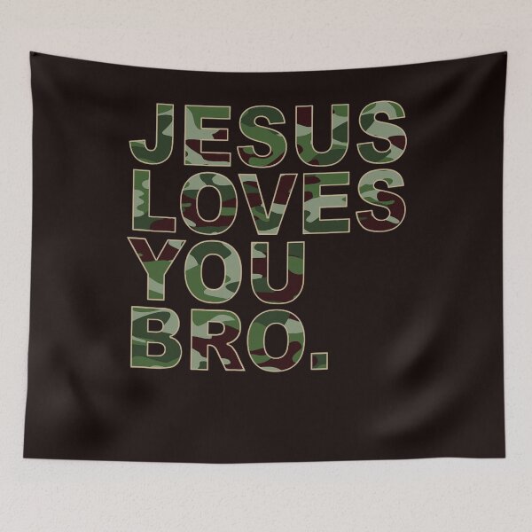 Item preview, Camo Jesus Loves You Bro Christian Faith  designed and sold by valery-kenz.