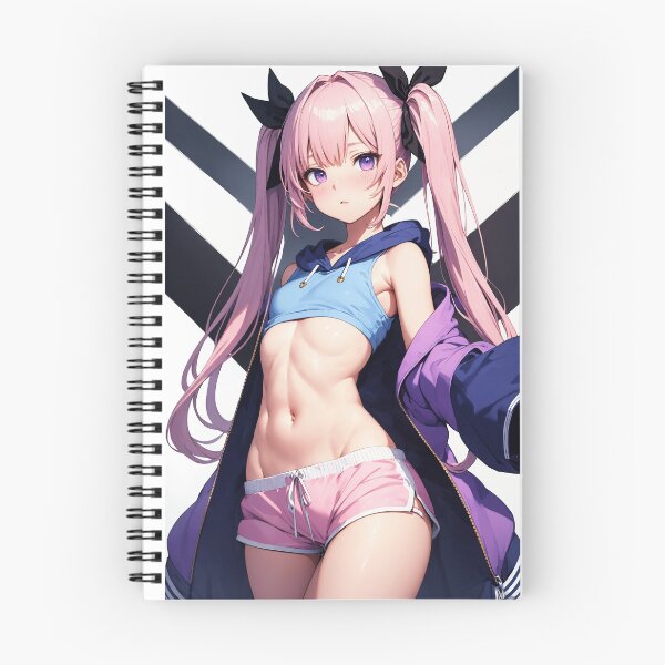 Item preview, Cute Pink Twintails Anime Girl - Sporty Streetwear and Purple Hoodie Art Poster designed and sold by iloveanimechibi.