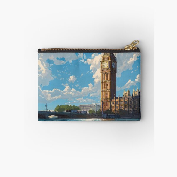 Item preview, Big Ben in Soft Light | London Riverside Minimal Illustration designed and sold by Pulipsori.