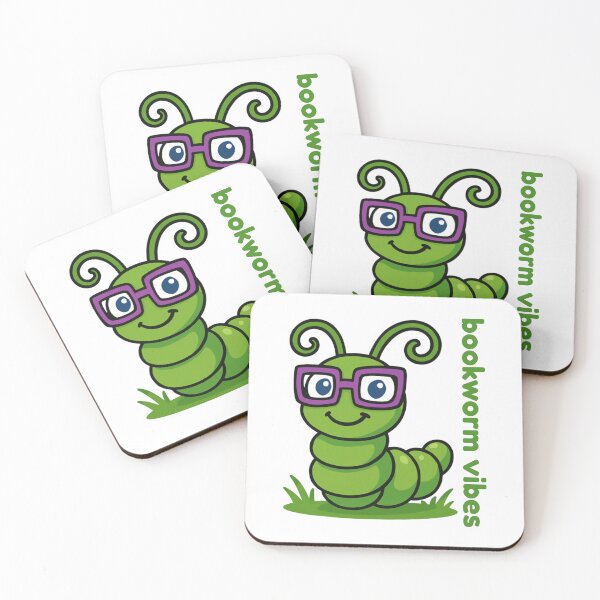 Item preview, Bookworm Vibes - Cute Worm with Glasses designed and sold by CanSparkleArt.