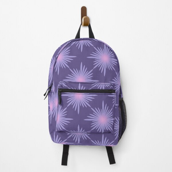 Item preview, Seamless Purple Floral Starburst Pattern on Dark Background designed and sold by Studiohgood.