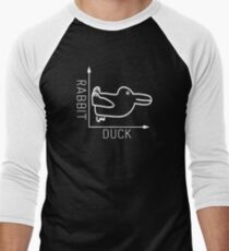Camiseta ¾ bicolor para hombre Ilusión del pato del conejo de Wittgenstein