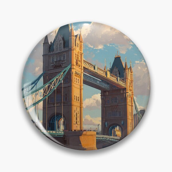 Item preview, Tower Bridge in Warm Light | London Riverside Illustration designed and sold by Pulipsori.