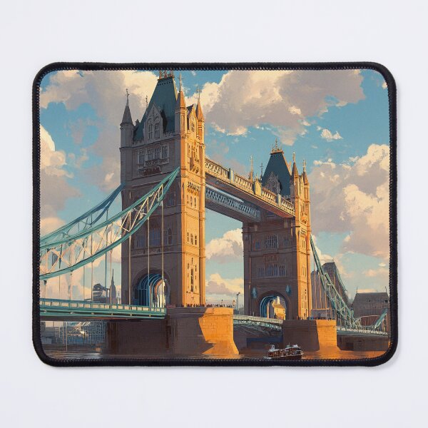Item preview, Tower Bridge in Warm Light | London Riverside Illustration designed and sold by Pulipsori.