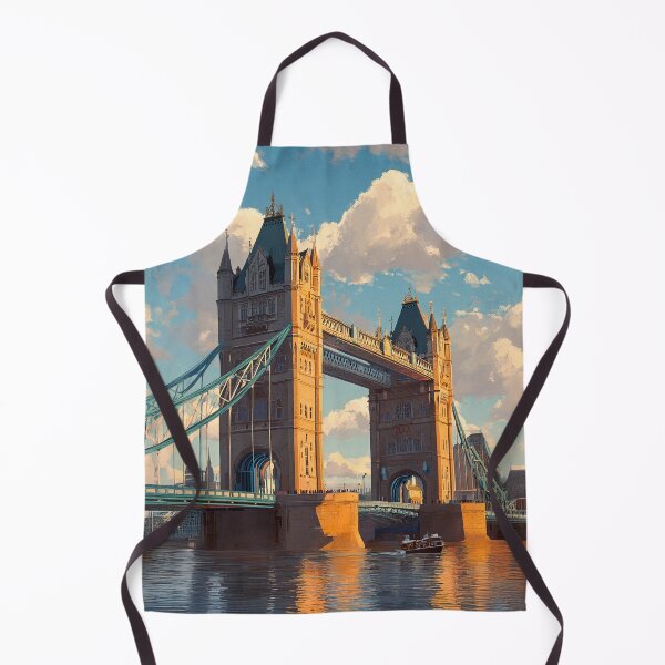 Item preview, Tower Bridge in Warm Light | London Riverside Illustration designed and sold by Pulipsori.