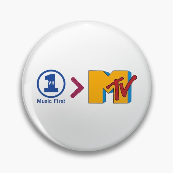 Item preview, VH1 Music First > MTV Retro Logo Parody | 90s Nostalgia TV Mashup Sticker, Shirt & Mug Design designed and sold by SimplyJasper.