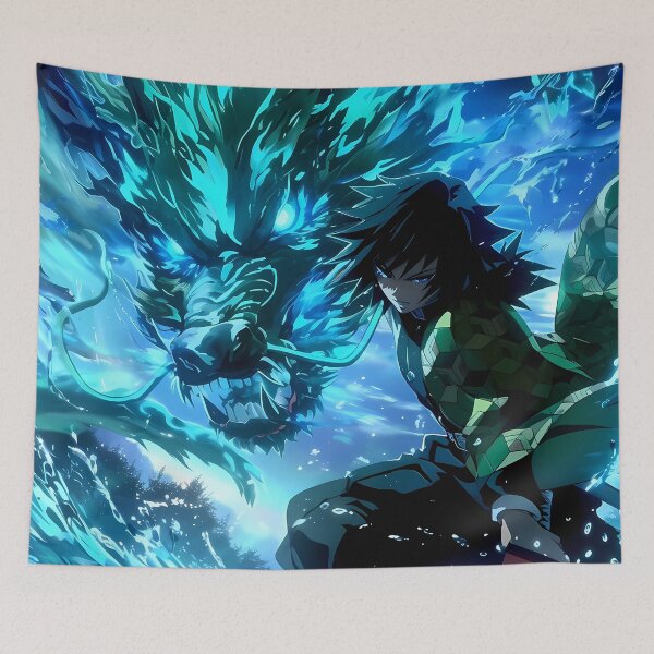 Item preview, Giyu Tomioka Demon Slayer Guardian Water Dragon designed and sold by TanglenRabbit.