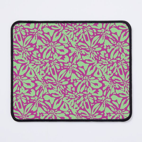 Item preview, Warped Garden Florals Abstract Pattern_MintPink designed and sold by YaldiDesign.