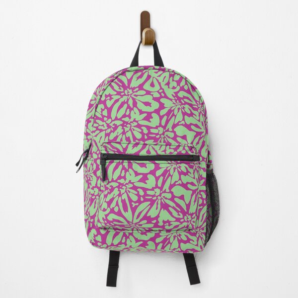 Item preview, Warped Garden Florals Abstract Pattern_MintPink designed and sold by YaldiDesign.