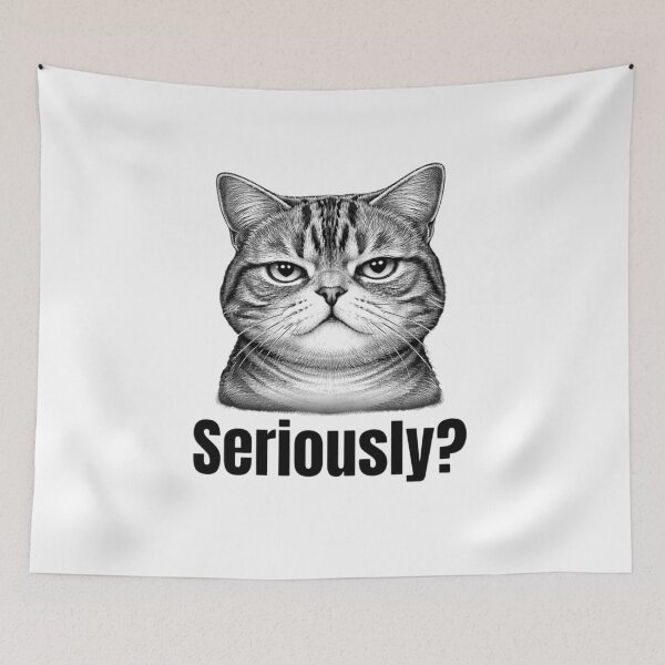 Item preview, Grumpy Cat Seriously Funny Meme Design designed and sold by Laika's design .