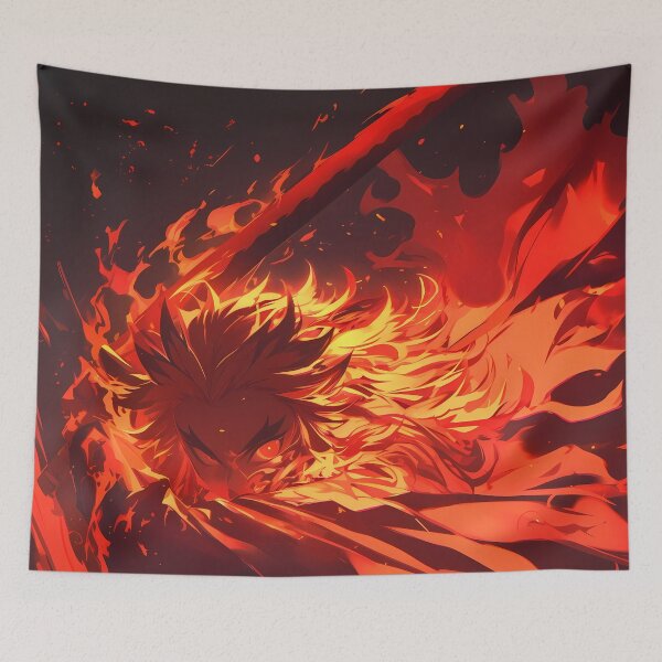 Item preview, Kyojuro Rengoku Demon Slayer Crimson Flame Rush designed and sold by TanglenRabbit.