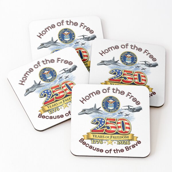 Item preview, HOME OF THE FREE BECAUSE OF THE BRAVE AIR FORCE designed and sold by MasterPrintz.