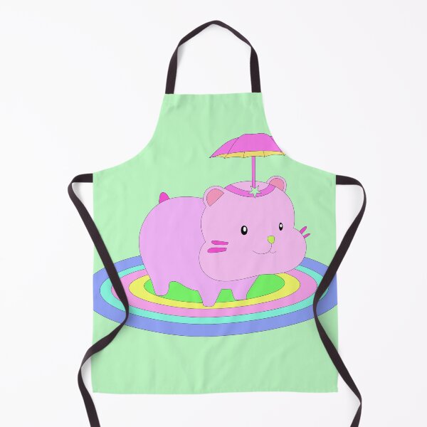 Item preview, Adorable Rainbow Hamster with Pink Umbrella Hat designed and sold by Momotopia.