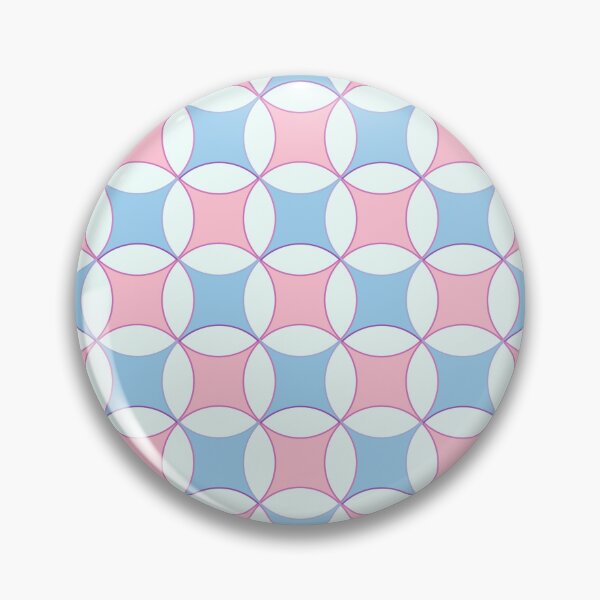 Aperçu de l'œuvre Motif géométrique circulaire sans raccord sur fond rose pastel, bleu et menthe créée et vendue par Studiohgood.