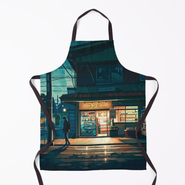 Item preview, Quiet Night at a Japanese Convenience Store | Minimal Street Illustration designed and sold by Pulipsori.