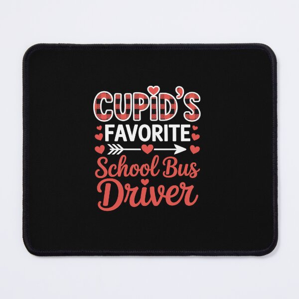 Item preview, Cupid's School Bus Driver Red Plaid Valentine's Day designed and sold by Rrettgison.