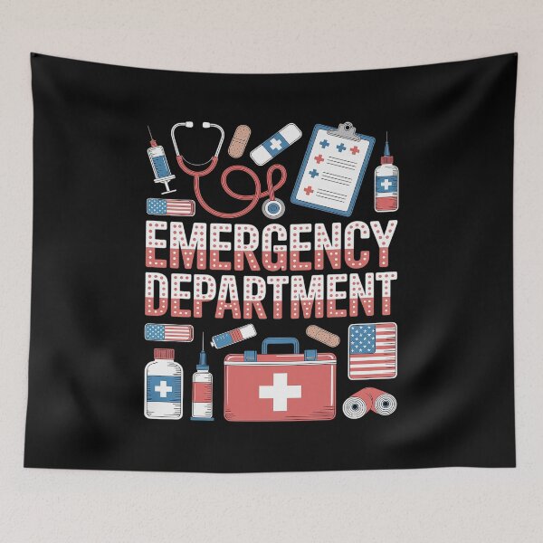 Item preview, Emergency Department ER Nurse Happy Independence Day designed and sold by Rrettgison.