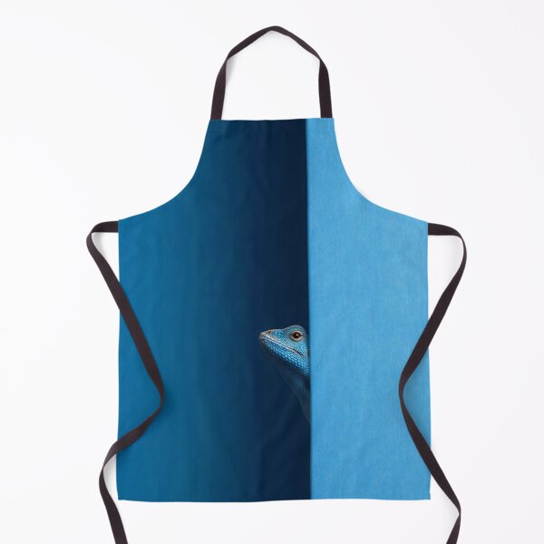 Item preview, Minimalist Blue Gecko Peeking from Blue Wall designed and sold by LuminousFoundry.