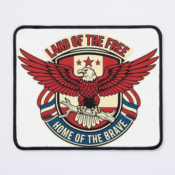 Item preview, Land of the Free Home of the Brave Eagle | Patriotic American Flag Shirt designed and sold by Karmapaul1.