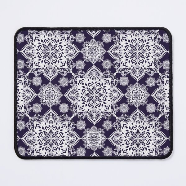Item preview, Elegant Mandala Lace Seamless Pattern on Dark Purple Luxury Floral Background designed and sold by Studiohgood.