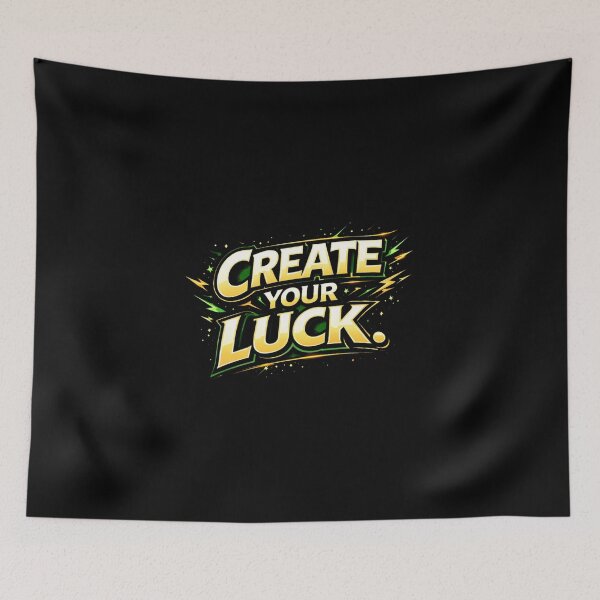 Item preview, create your luck bold y2k retro streetwear motivational graphic tee designed and sold by SoulFlex.