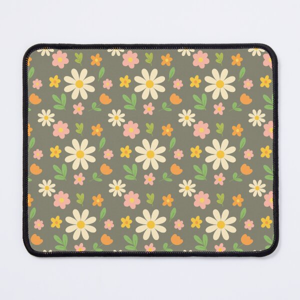Item preview, Cute Daisy Floral Seamless Pattern | Retro Flower Background in Earthy Colors designed and sold by Studiohgood.