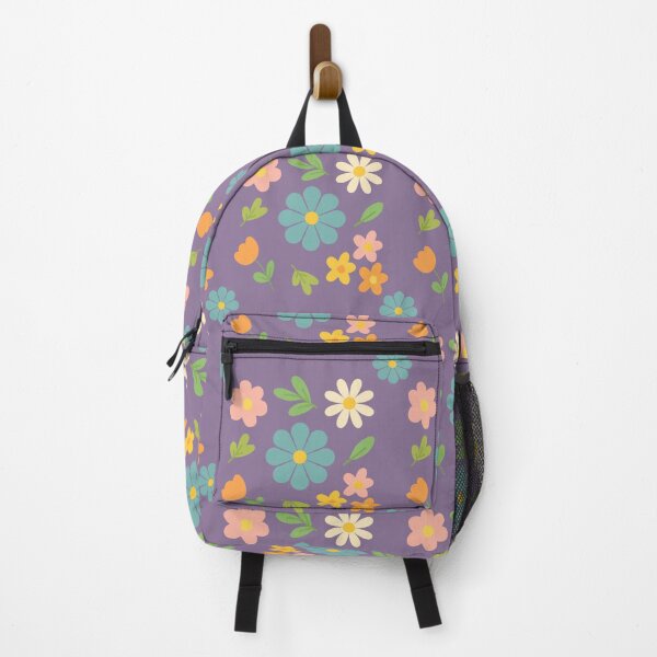 Item preview, Bonito estampado floral sin costuras sobre fondo morado | Diseño retro de margaritas designed and sold by Studiohgood.
