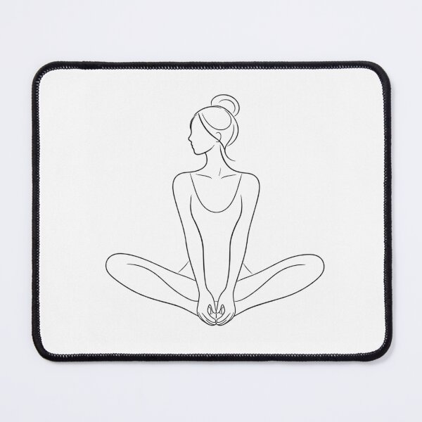 Item preview, Minimal Butterfly Pose Yoga Line Art Woman designed and sold by BlairWynne.