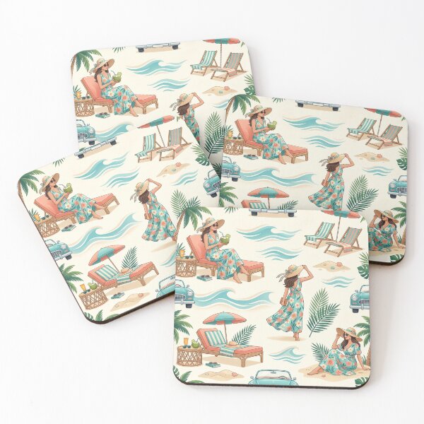 Item preview, Tropical Resort Luxe: Modest Chic & Vintage Coastal Pattern designed and sold by OpenDreamArts.