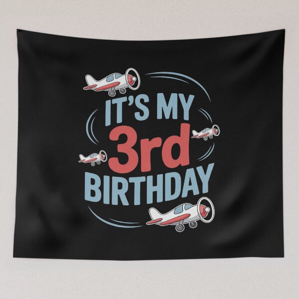 Item preview, Kids 3rd Birthday Airplane Plane Pilot Toddler Boys 3 Years Old designed and sold by Rrettgison.