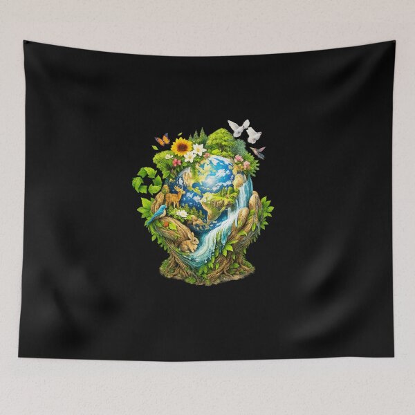 Item preview, Vibrant Earth Day Illustration With Wildlife designed and sold by inamosone.