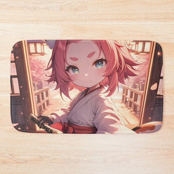 Item preview, Diona Genshin Impact Chibi Samurai Cat Ears In Lantern Sakura designed and sold by TanglenRabbit.